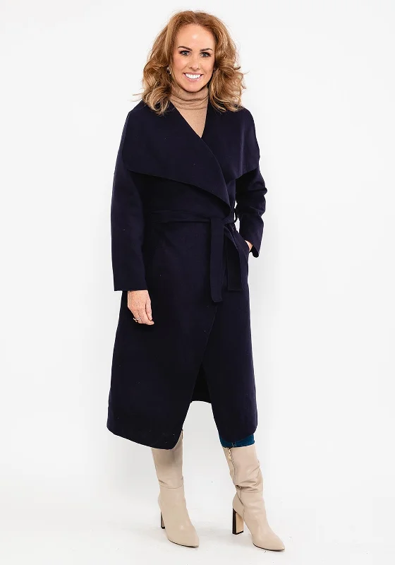 Jackets Faux Fur-Seventy1 One Size Wrap Coat, Navy