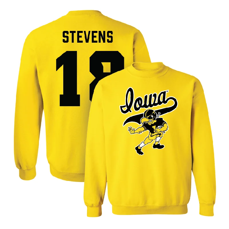 Long Sleeve Silk-Gold Football Mascot Crew - Drew Stevens