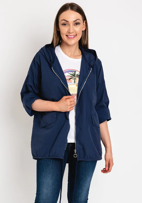 Jackets Camping-d.e.c.k. By Decollage One Size Crinkle Jacket, Navy