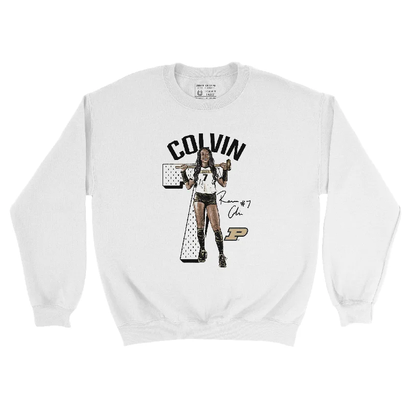 Long Sleeve Smart Casual-EXCLUSIVE RELEASE: Raven Colvin 7 White Crew