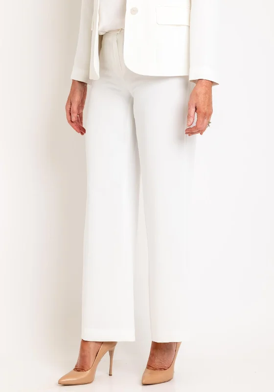 Technician Pants-Christina Felix Wide Leg Trousers, White