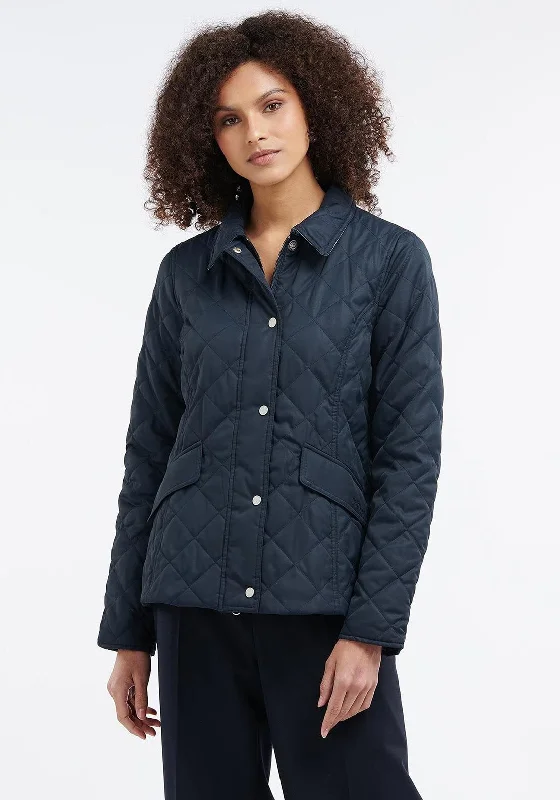 Jackets Grunge-Barbour Womens Faith Quilted Short Jacket, Dark Navy