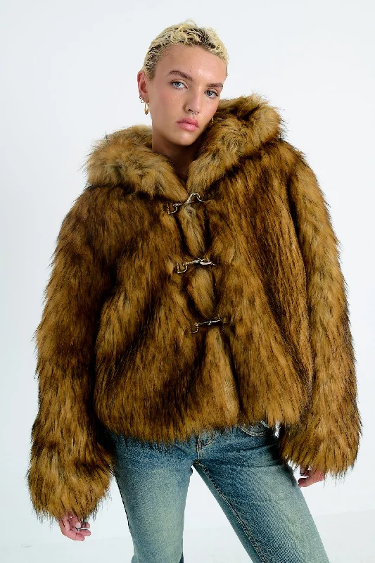 Jackets College-Julia Faux Fur Coat