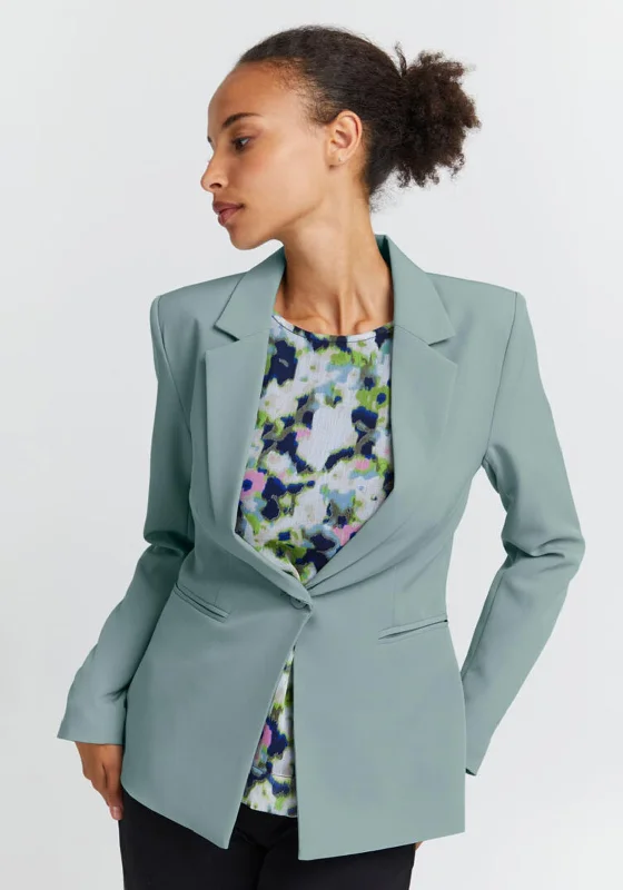 Jackets Varsity-Ichi Lexi Blazer Jacket, Sage