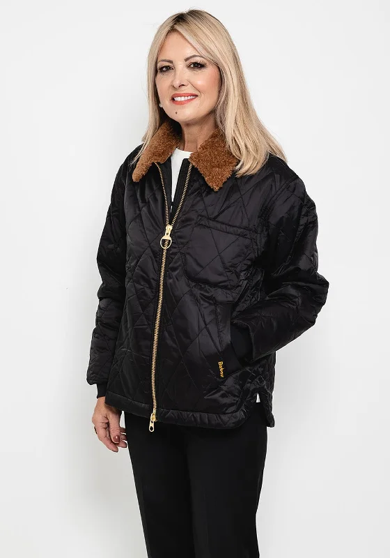 Jackets Women-Barbour Womens Vaila Quilt Jacket, Black