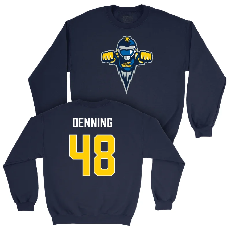 Long Sleeve Plaid-Toledo Football Navy Legacy Crew - Michael Denning | #48