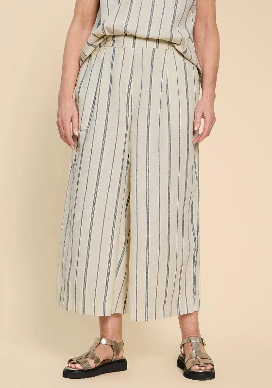 Summer Pants-White Stuff Lisette Stripe Linen Culotte, Natural