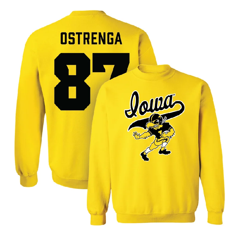 Long Sleeve Cold Weather-Gold Football Mascot Crew  - Addison Ostrenga