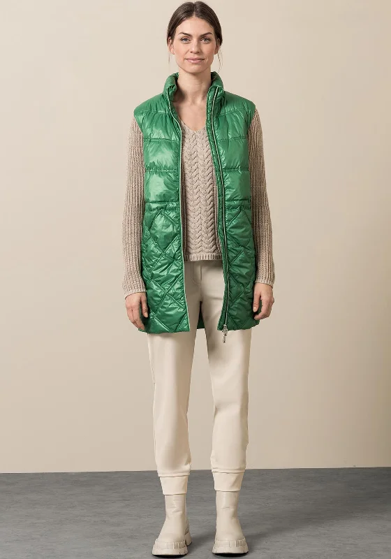 Jackets Bomber-Bianca Carrie Mid Length Gilet, Green