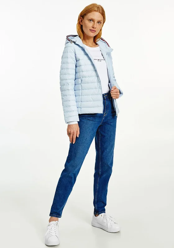 Jackets Down-Tommy Hilfiger Womens Duck Down Short Jacket, Breezy Blue