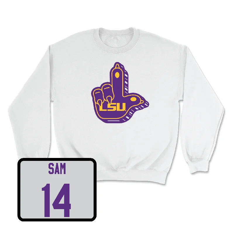 Long Sleeve Party Shirt-Football White "L" Paw Crew - Andrè Sam