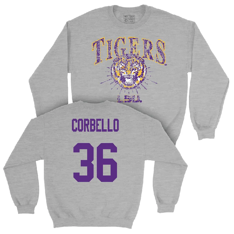 Long Sleeve Lounge-Football Sport Grey Tigers Crew  - Aidan Corbello