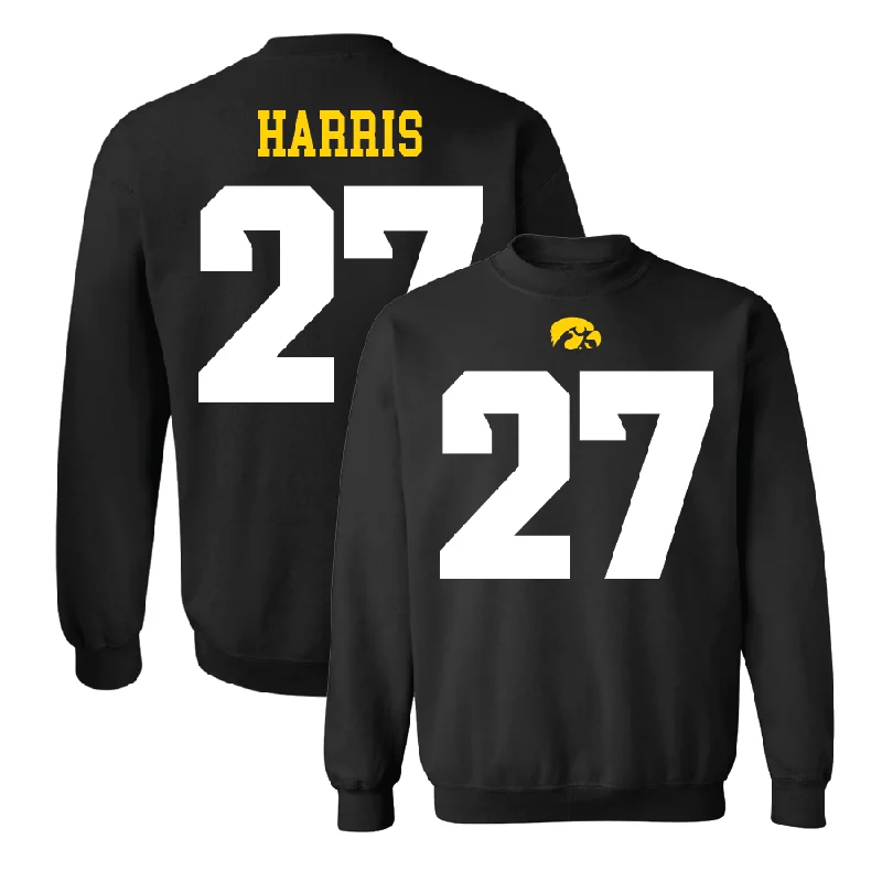 Long Sleeve Wedding Shirt-Black Football Shirsey Crew   - Jermari Harris