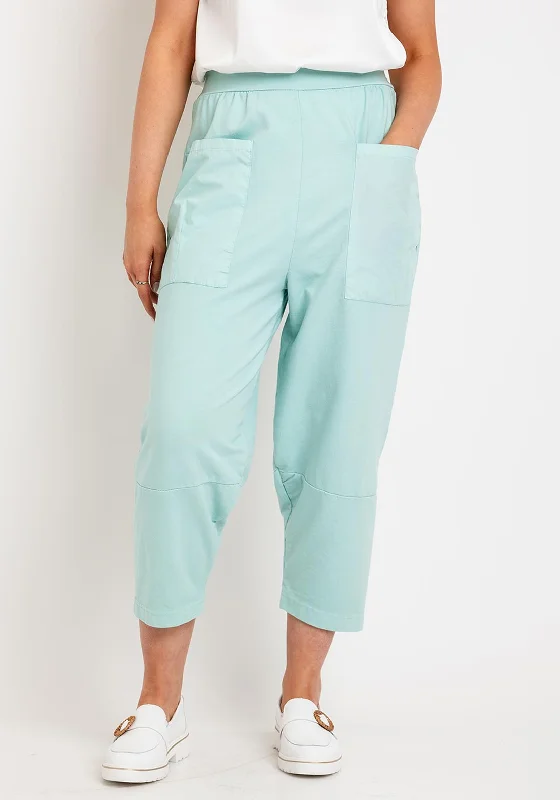 Cartoon Pants-D.E.C.K. By Decollage Harlem Casual Utility Trousers, Aqua