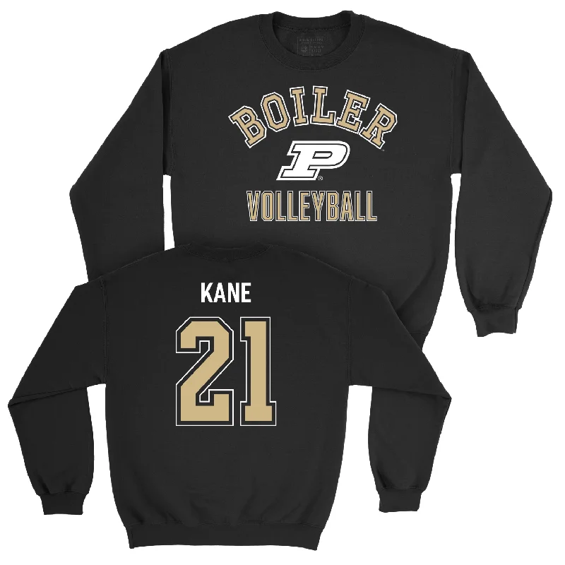 Long Sleeve Safety-Women's Volleyball Black Classic Crew - Julia Kane | #21