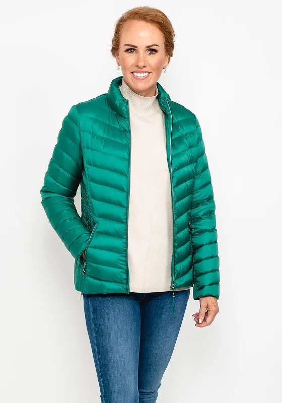 Jackets Lounge-Frandsen Duck Down Quilted Short Jacket, Emerald