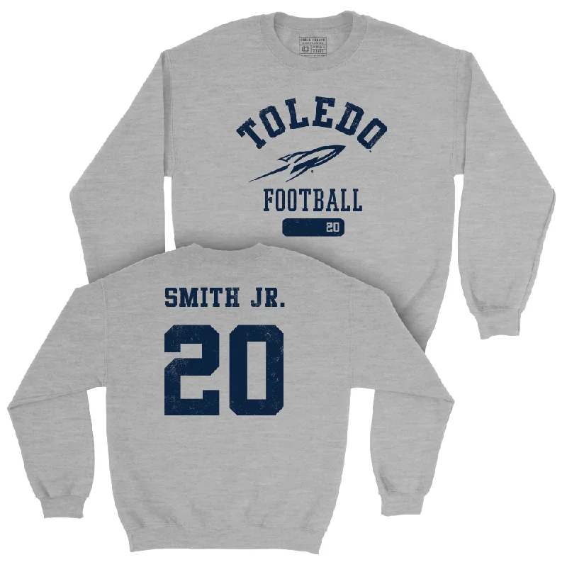 Long Sleeve Modern Fit-Toledo Football Sport Grey Varsity Crew - Sam Smith Jr. | #20