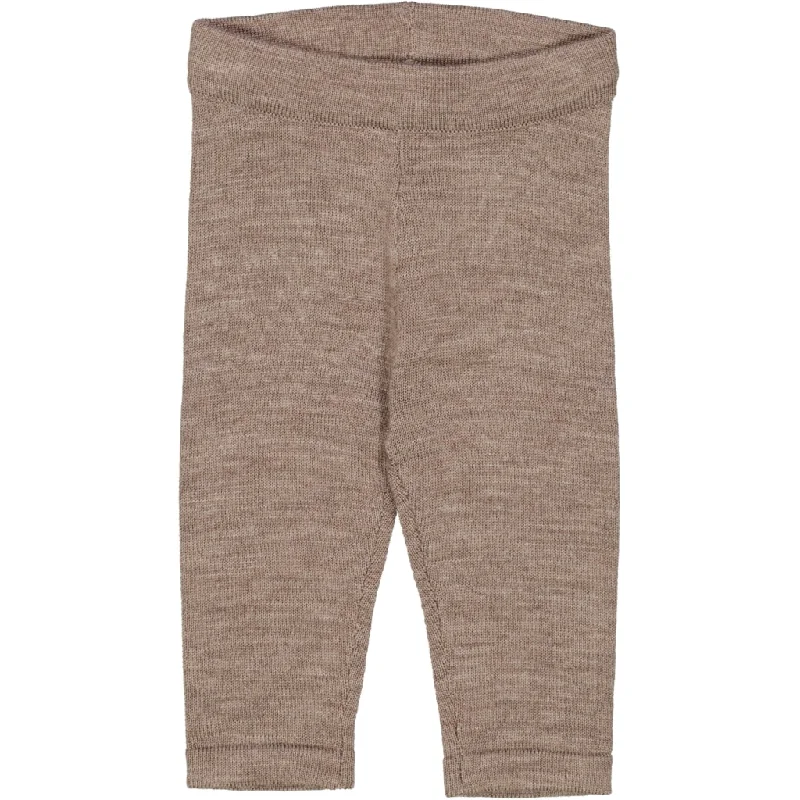 Sun Protection Pants-Wool Knit Trousers Neel - hazel melange