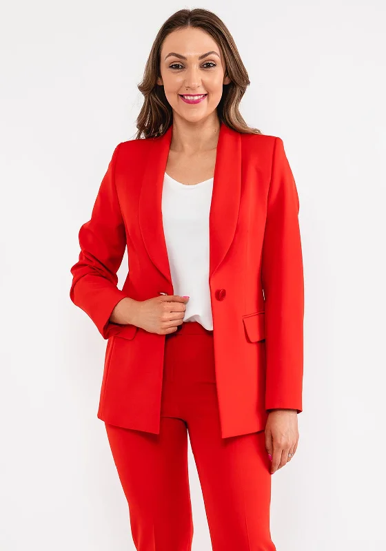 Jackets Grunge-Christina Felix Single Breasted Blazer, Red