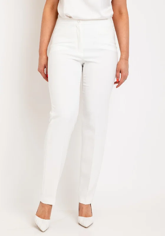 Breathable Pants-Avalon Penny Tailored Trousers, Cream