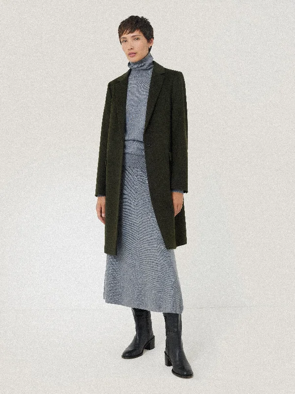 Jackets Bomber-Wool Relaxed City Coat | Green