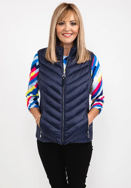 Jackets Road Trip-Frandsen Short Quilted Gilet, Navy