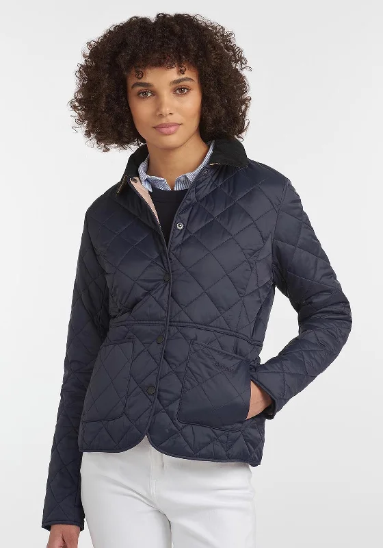 Jackets Girls-Barbour Womens Deveron Quilted Jacket, Navy