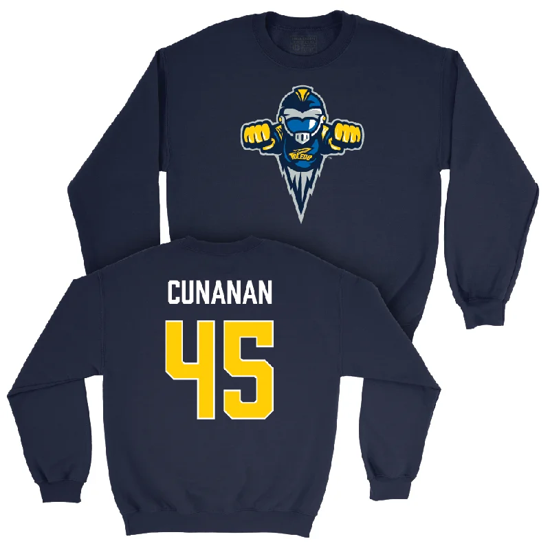 Long Sleeve Sportswear-Toledo Football Navy Legacy Crew  - Dylan Cunanan