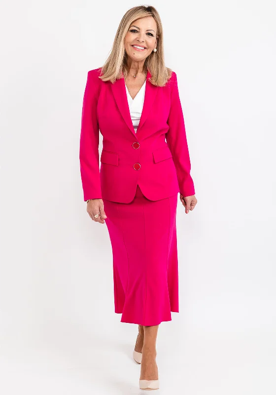 Jackets High-Quality-Via Veneto Dolores Single Breasted Blazer, Fuchsia