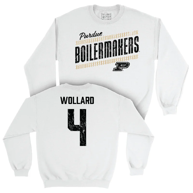 Long Sleeve Hunting-Women's Volleyball White Slant Crew - Kenna Wollard | #4