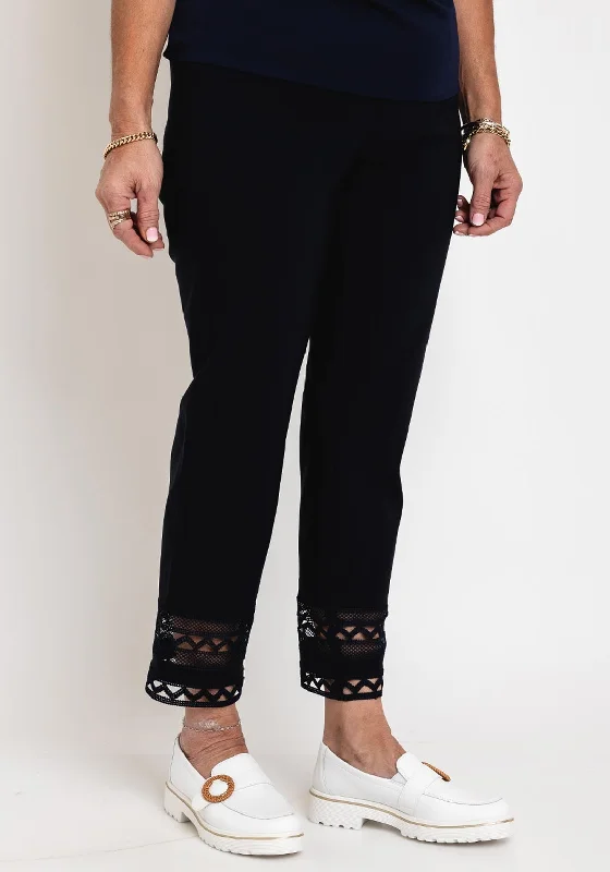 Desert Camo Pants-Robell Marie 09 Lace Cuff Trouser, Navy