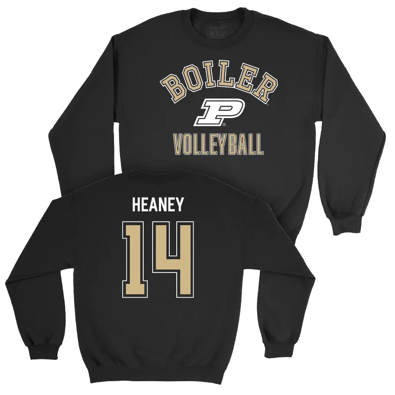 Long Sleeve Hiking-Women's Volleyball Black Classic Crew  - Grace Heaney