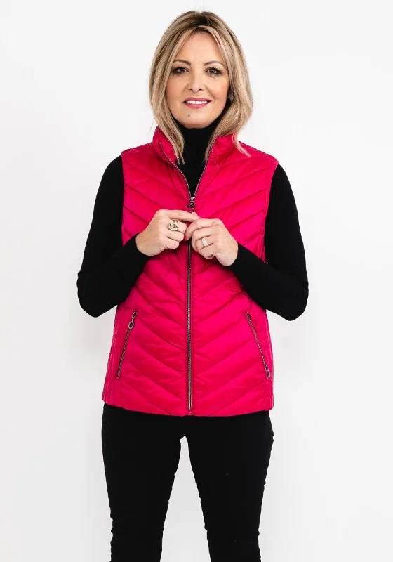 Jackets University-Frandsen Quilted Short Gilet, Fuchsia