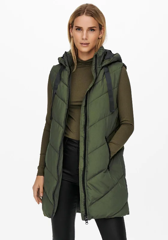 Jackets Casual-JDY Skylar Hooded Gilet, Forest Night