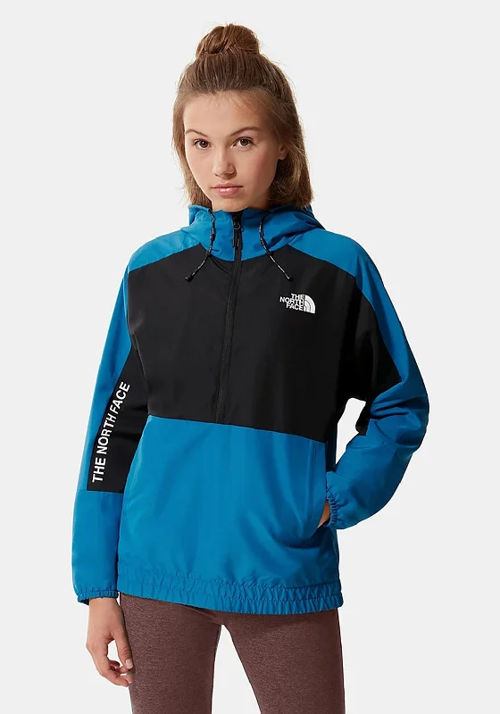 Jackets Black Friday-The North Face Women’s Wind Anorak, Blue & Black