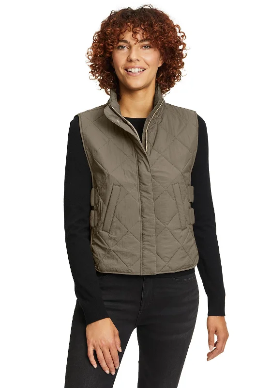 Jackets Wrestling-Betty Barclay Combat Style Short Gilet, Khaki