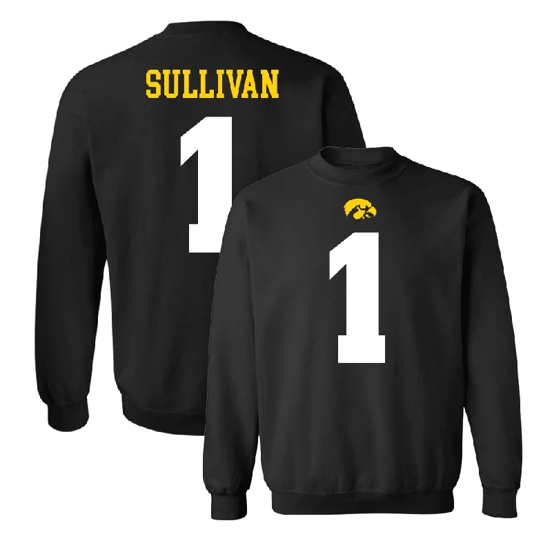 Long Sleeve Football-Black Football Shirsey Crew   - Brendan Sullivan