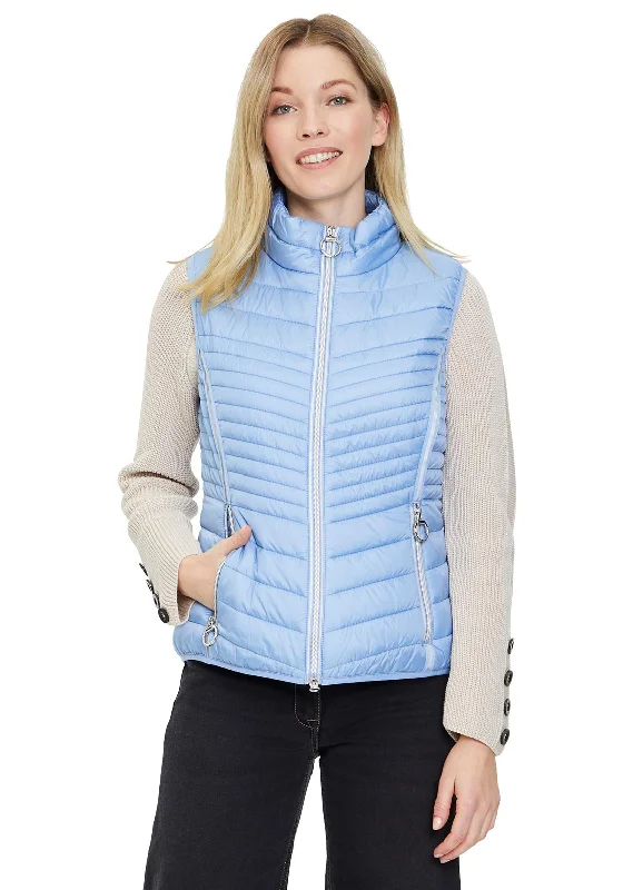 Jackets Blank-Betty Barclay Quilted Short Gilet, Sky Blue