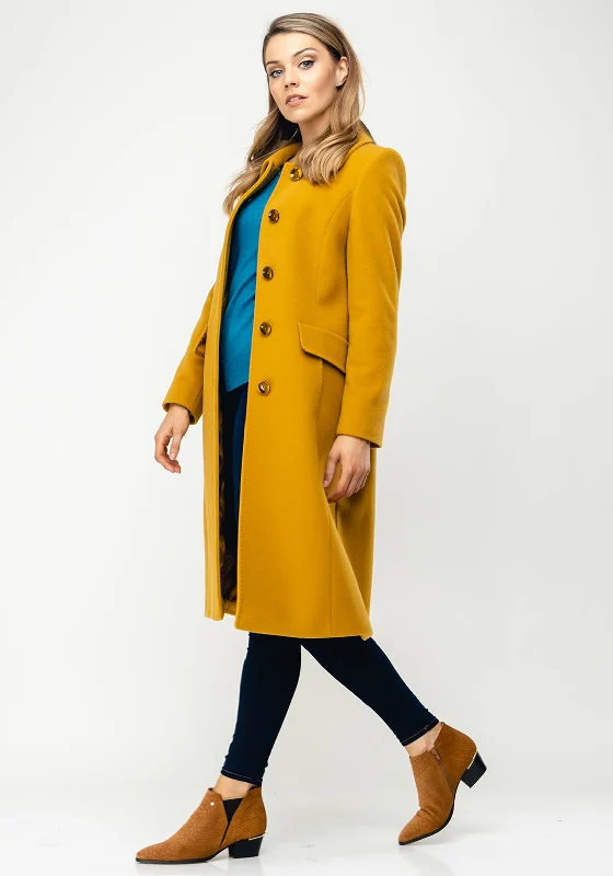 Jackets Baseball-Christina Felix Classic Wool & Cashmere Coat, Mustard