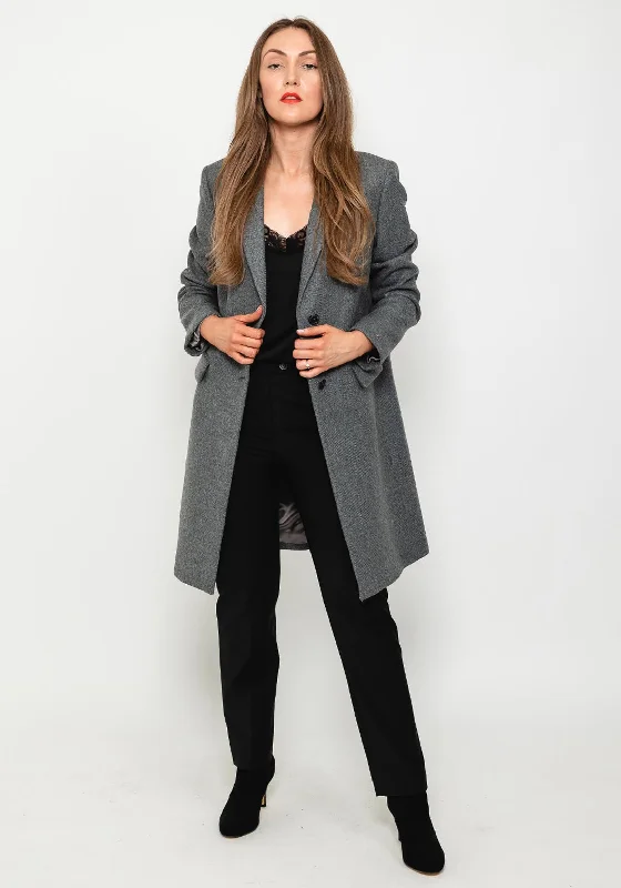 Jackets All-Season-Tommy Hilfiger Womens Classic Wool Blend Coat, Mid Grey