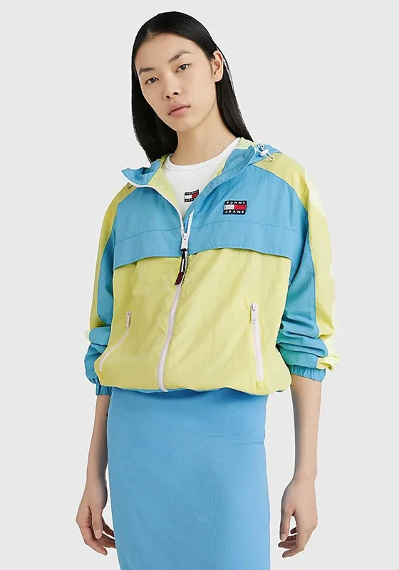 Jackets Skateboard-Tommy Jeans Womens Colour Block Chicago Jacket, Skysail