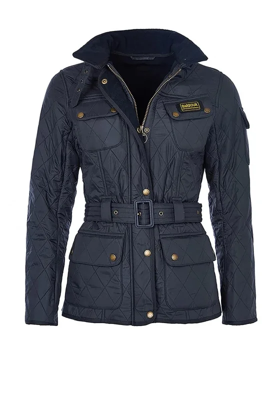 Jackets Boys-Barbour International Womens Polarquilt Jacket, Navy