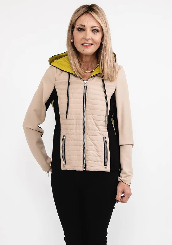 Jackets Multi-Color-I’cona Quilted Torso Short Jacket, Beige Multi