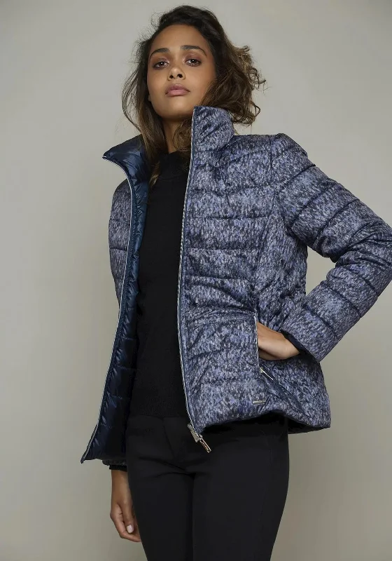 Jackets Popular-Rino & Pelle Dasity Reversible Jacket, Navy Boucle