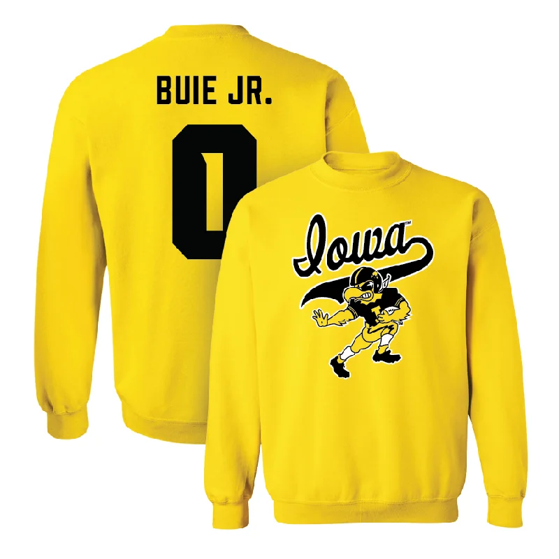 Long Sleeve Artistic-Gold Football Mascot Crew   - Jarriett Buie Jr.