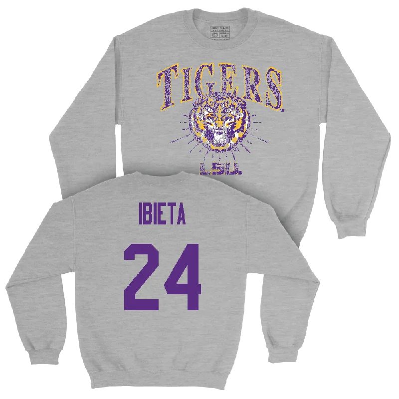 Long Sleeve Silk-Football Sport Grey Tigers Crew  - Landon Ibieta