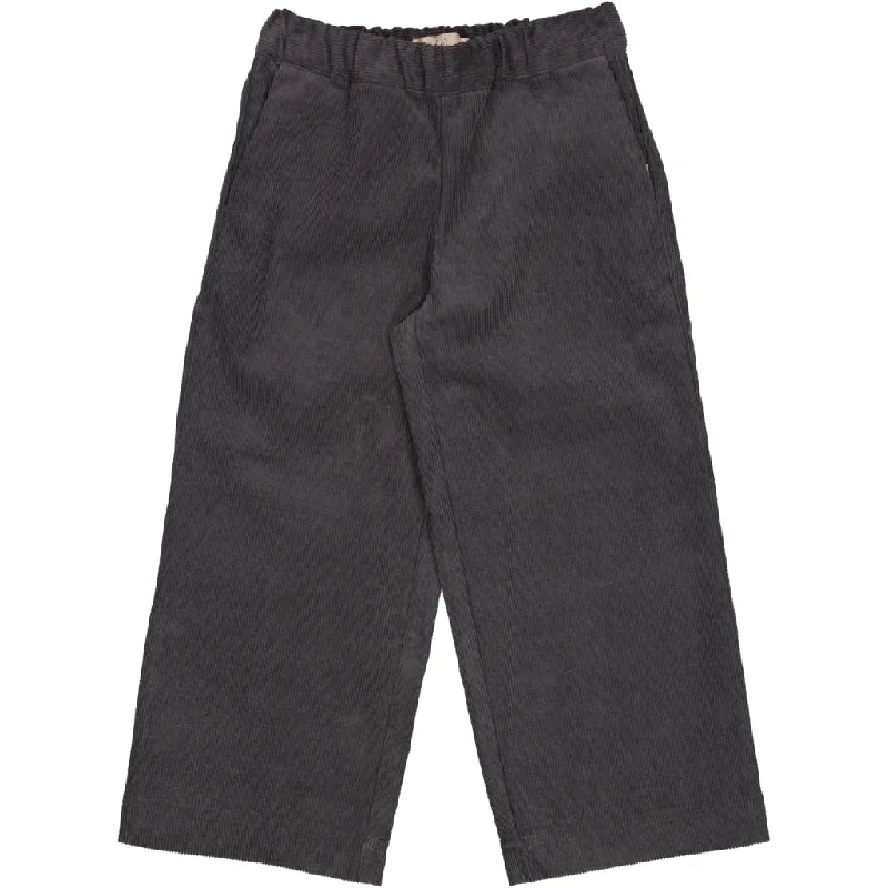 Drawstring Pants-Trousers Feline - black granite