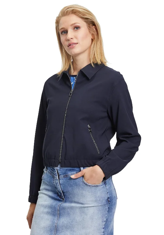 Jackets High-Quality-Betty Barclay Stretch Short Zipped Jacket, Navy