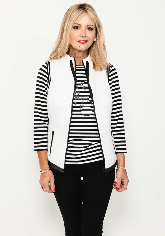 Jackets Long-Rabe Reversible Short Gilet, Black & White