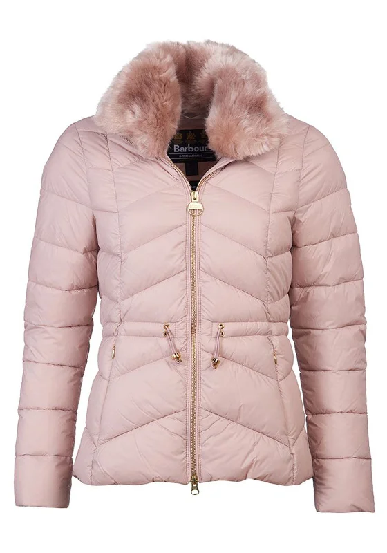 Jackets Waterproof-Barbour International Womens Halfback Jacket, Pink